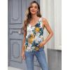 Zeagoo Women 2026 Silk Satin Tank Top Casual V Neck Camisole Blouses Loose Sleeveless Cami Basic Tank Shirt(Z-tie Dye Flower)