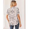 Zeagoo Women Button Down Shirts Puff Short Sleeve Blouses Chiffon Tops Business Casual Outfits Summer Clothes(Apricot-an443)