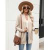 Zeagoo Women Long Cardigan Sweaters Lightweight Open Front Duster Knit Fashion Sweater Coats Trendy Cardigans with Pocket(Beige)