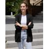 Zeagoo Women Long Cardigan Sweaters Lightweight Open Front Duster Knit Fashion Sweater Coats Trendy Cardigans with Pocket(Black)