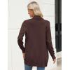 Zeagoo Women Long Cardigan Sweaters Lightweight Open Front Duster Knit Fashion Sweater Coats Trendy Cardigans with Pocket(Brown)