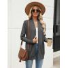 Zeagoo Women Long Cardigan Sweaters Lightweight Open Front Duster Knit Fashion Sweater Coats Trendy Cardigans with Pocket(Dark Gray)