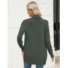 Zeagoo Women Long Cardigan Sweaters Lightweight Open Front Duster Knit Fashion Sweater Coats Trendy Cardigans with Pocket(Dark Green)