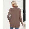 Zeagoo Women Long Cardigan Sweaters Lightweight Open Front Duster Knit Fashion Sweater Coats Trendy Cardigans with Pocket(Dark Khaki)