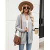 Zeagoo Women Long Cardigan Sweaters Lightweight Open Front Duster Knit Fashion Sweater Coats Trendy Cardigans with Pocket(Light Grey)