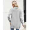 Zeagoo Women Long Cardigan Sweaters Lightweight Open Front Duster Knit Fashion Sweater Coats Trendy Cardigans with Pocket(Light Grey)