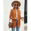 Zeagoo Women Long Cardigan Sweaters Lightweight Open Front Duster Knit Fashion Sweater Coats Trendy Cardigans with Pocket(Orange)