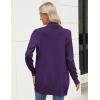 Zeagoo Women Long Cardigan Sweaters Lightweight Open Front Duster Knit Fashion Sweater Coats Trendy Cardigans with Pocket(Purple)