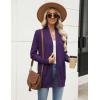 Zeagoo Women Long Cardigan Sweaters Lightweight Open Front Duster Knit Fashion Sweater Coats Trendy Cardigans with Pocket(Purple)