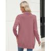 Zeagoo Women Long Cardigan Sweaters Lightweight Open Front Duster Knit Fashion Sweater Coats Trendy Cardigans with Pocket(Red Bean Paste)