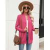 Zeagoo Women Long Cardigan Sweaters Lightweight Open Front Duster Knit Fashion Sweater Coats Trendy Cardigans with Pocket(Rose)