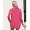 Zeagoo Women Long Cardigan Sweaters Lightweight Open Front Duster Knit Fashion Sweater Coats Trendy Cardigans with Pocket(Rose)