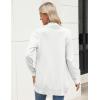 Zeagoo Women Long Cardigan Sweaters Lightweight Open Front Duster Knit Fashion Sweater Coats Trendy Cardigans with Pocket(White)