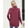 Zeagoo Women Long Cardigan Sweaters Lightweight Open Front Duster Knit Fashion Sweater Coats Trendy Cardigans with Pocket(Wine Red)