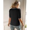 Zeagoo Women Short Sleeve Sweater Summer Crew Neck Dressy Casual Soft Knit Pullover Tops Trendy(Black)