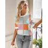 Zeagoo Women Short Sleeve Sweater Summer Crew Neck Dressy Casual Soft Knit Pullover Tops Trendy(Blue Pink Gw84)