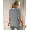 Zeagoo Women Short Sleeve Sweater Summer Crew Neck Dressy Casual Soft Knit Pullover Tops Trendy(Gray)
