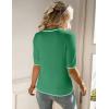 Zeagoo Women Short Sleeve Sweater Summer Crew Neck Dressy Casual Soft Knit Pullover Tops Trendy(Green)
