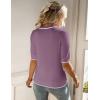 Zeagoo Women Short Sleeve Sweater Summer Crew Neck Dressy Casual Soft Knit Pullover Tops Trendy(Purple)