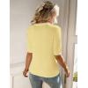 Zeagoo Women Short Sleeve Sweater Summer Crew Neck Dressy Casual Soft Knit Pullover Tops Trendy(Yellow)
