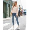Zeagoo Women’s 2025 Fall V-Neck Cropped Sweater Trendy Long Latern Sleeve Ribbed Knit Pullover Crop Tops(Apricot)