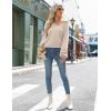 Zeagoo Women’s 2025 Fall V-Neck Cropped Sweater Trendy Long Latern Sleeve Ribbed Knit Pullover Crop Tops(Light Khaki)