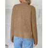 Zeagoo Women’s 2026 Cardigan Sweaters Button Down Crew Neck Open Front Long Sleeve Knit Cropped Jackets(A-khaki)