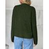 Zeagoo Women’s 2026 Cardigan Sweaters Button Down Crew Neck Open Front Long Sleeve Knit Cropped Jackets(Army Green)