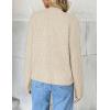Zeagoo Women’s 2026 Cardigan Sweaters Button Down Crew Neck Open Front Long Sleeve Knit Cropped Jackets(Beige)
