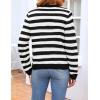 Zeagoo Women’s 2026 Cardigan Sweaters Button Down Crew Neck Open Front Long Sleeve Knit Cropped Jackets(Black White)