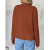 Zeagoo Women’s 2026 Cardigan Sweaters Button Down Crew Neck Open Front Long Sleeve Knit Cropped Jackets(Caramel)
