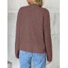 Zeagoo Women’s 2026 Cardigan Sweaters Button Down Crew Neck Open Front Long Sleeve Knit Cropped Jackets(Coffee)