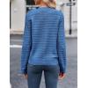 Zeagoo Women’s 2026 Cardigan Sweaters Button Down Crew Neck Open Front Long Sleeve Knit Cropped Jackets(Dark Blue)