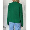 Zeagoo Women’s 2026 Cardigan Sweaters Button Down Crew Neck Open Front Long Sleeve Knit Cropped Jackets(Green)