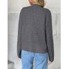 Zeagoo Women’s 2026 Cardigan Sweaters Button Down Crew Neck Open Front Long Sleeve Knit Cropped Jackets(Grey)