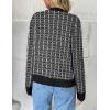 Zeagoo Women’s 2026 Cardigan Sweaters Button Down Crew Neck Open Front Long Sleeve Knit Cropped Jackets(Mix Black)