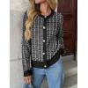 Zeagoo Women’s 2026 Cardigan Sweaters Button Down Crew Neck Open Front Long Sleeve Knit Cropped Jackets(Mix Black)