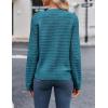 Zeagoo Women’s 2026 Cardigan Sweaters Button Down Crew Neck Open Front Long Sleeve Knit Cropped Jackets(Peacock Blue)