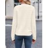 Zeagoo Women’s 2026 Cardigan Sweaters Button Down Crew Neck Open Front Long Sleeve Knit Cropped Jackets(White)