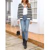 Zeagoo Women’s 2026 Cardigan Sweaters Button Down Crew Neck Open Front Long Sleeve Knit Cropped Jackets(White Black)