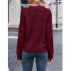 Zeagoo Women’s 2026 Cardigan Sweaters Button Down Crew Neck Open Front Long Sleeve Knit Cropped Jackets(Wine Red)