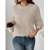 Zeagoo Women’s 2026 Fall Chunky Knit Sweater Oversized Crewneck Long Sleeve Winter Cotton Pullover Sweaters Jumper Tops(Beige)