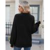 Zeagoo Women’s 2026 Fall Chunky Knit Sweater Oversized Crewneck Long Sleeve Winter Cotton Pullover Sweaters Jumper Tops(Black)