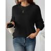 Zeagoo Women’s 2026 Fall Chunky Knit Sweater Oversized Crewneck Long Sleeve Winter Cotton Pullover Sweaters Jumper Tops(Black)