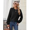 Zeagoo Women’s 2026 Fall Chunky Knit Sweater Oversized Crewneck Long Sleeve Winter Cotton Pullover Sweaters Jumper Tops(Black)