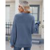 Zeagoo Women’s 2026 Fall Chunky Knit Sweater Oversized Crewneck Long Sleeve Winter Cotton Pullover Sweaters Jumper Tops(Blue)