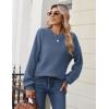 Zeagoo Women’s 2026 Fall Chunky Knit Sweater Oversized Crewneck Long Sleeve Winter Cotton Pullover Sweaters Jumper Tops(Blue)