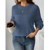 Zeagoo Women’s 2026 Fall Chunky Knit Sweater Oversized Crewneck Long Sleeve Winter Cotton Pullover Sweaters Jumper Tops(Blue)