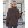 Zeagoo Women’s 2026 Fall Chunky Knit Sweater Oversized Crewneck Long Sleeve Winter Cotton Pullover Sweaters Jumper Tops(Brown)