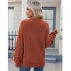 Zeagoo Women’s 2026 Fall Chunky Knit Sweater Oversized Crewneck Long Sleeve Winter Cotton Pullover Sweaters Jumper Tops(Caramel)